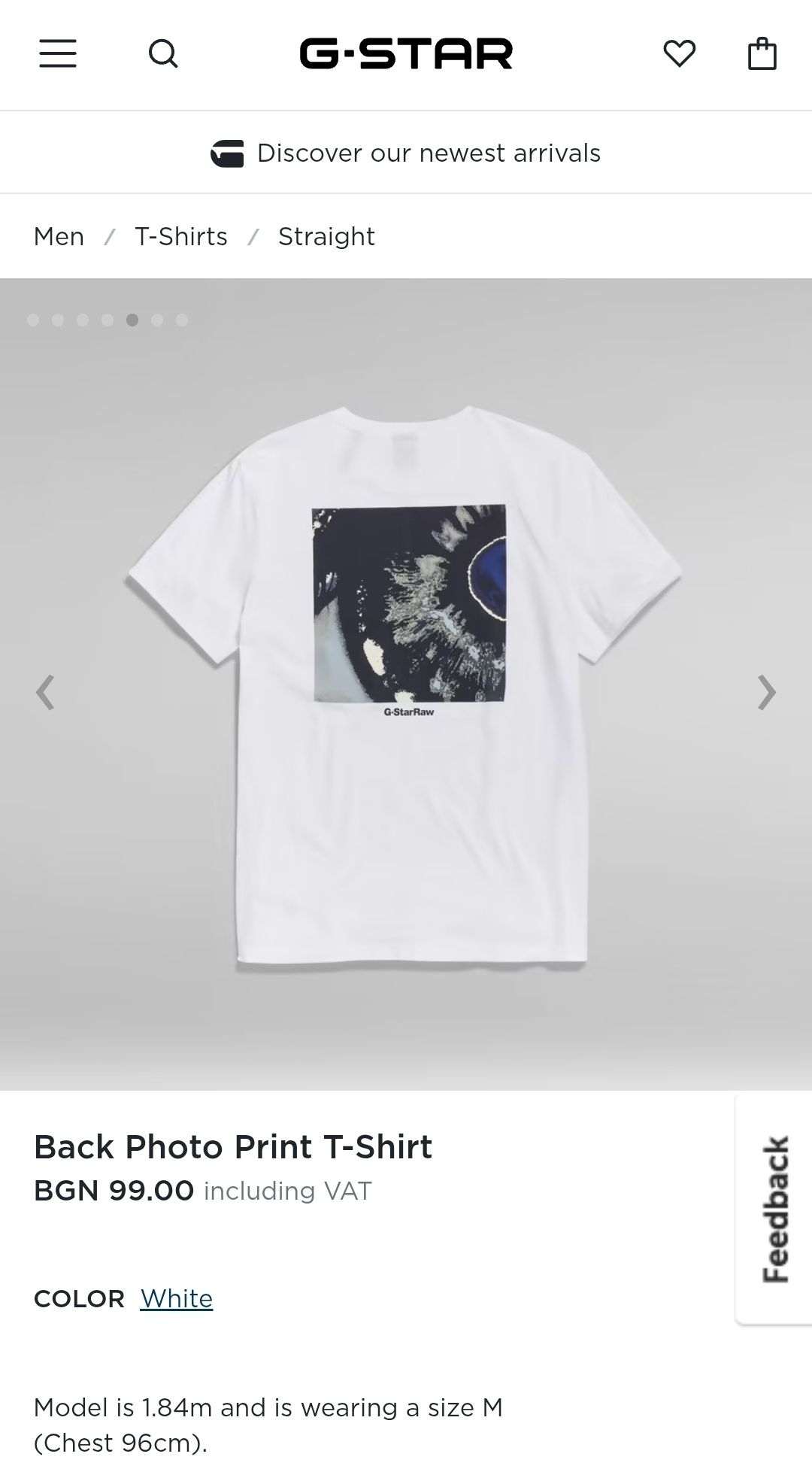 Оригинална НОВА тениска G-Star Raw Photo Print S M L мъжка