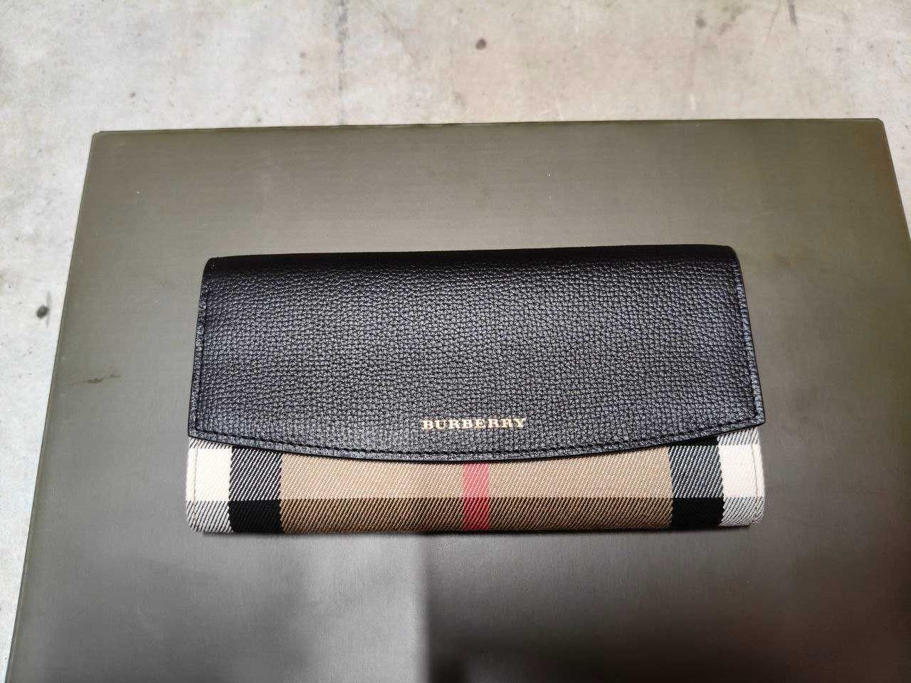 Portofel Burberry Porter Continental | Piele & House Check | Nou