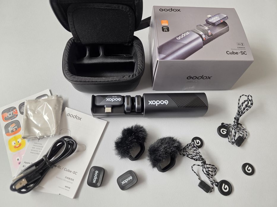 Godox Cube-SC Kit2 2.4GHz безжична микрофонна система, черен