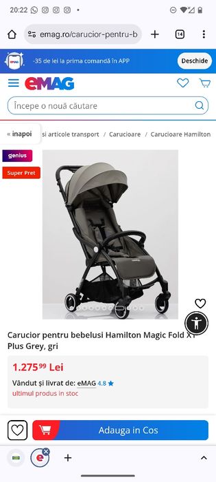 Carucior hamilton magic fold x1 magnetic mai compact yoyo cybex avion