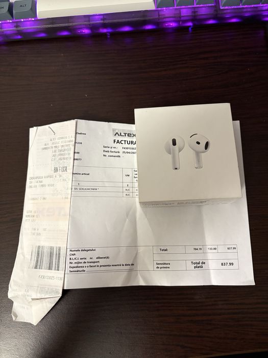 aipods 4 inca in garantie !!