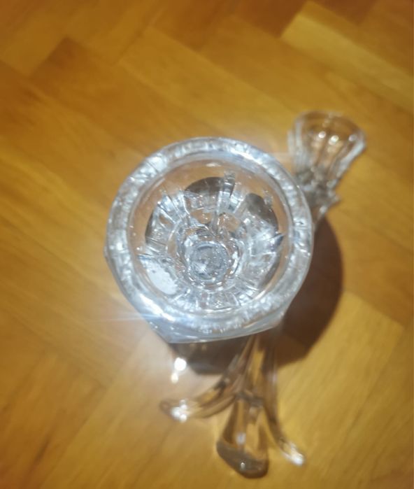 Кристални Свещници комплект френски БАНДОЛ Cristal D'Arques Durand  2
