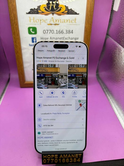 HOPE AMANET P2-Iphone 16 pro max 256 GB/ 100% BAT 123 cicl