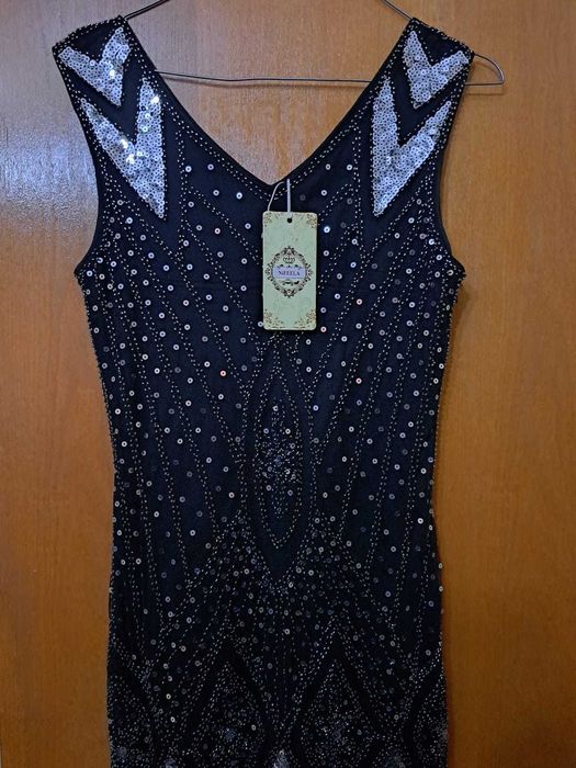 Rochie Flapper de ocazie, noua, mar. S (36)
