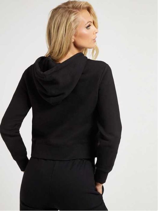 ПРОМО GUESS XS/S/M-Оригинален черен дамски сутчър с качулка