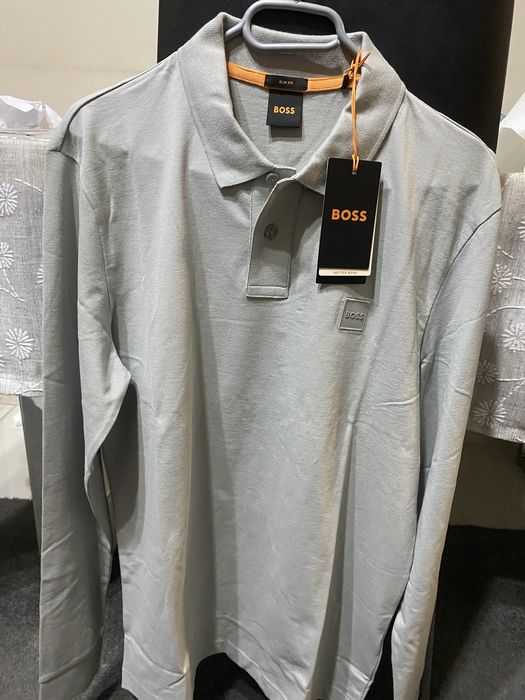 Bluza slim fit BOSS gri