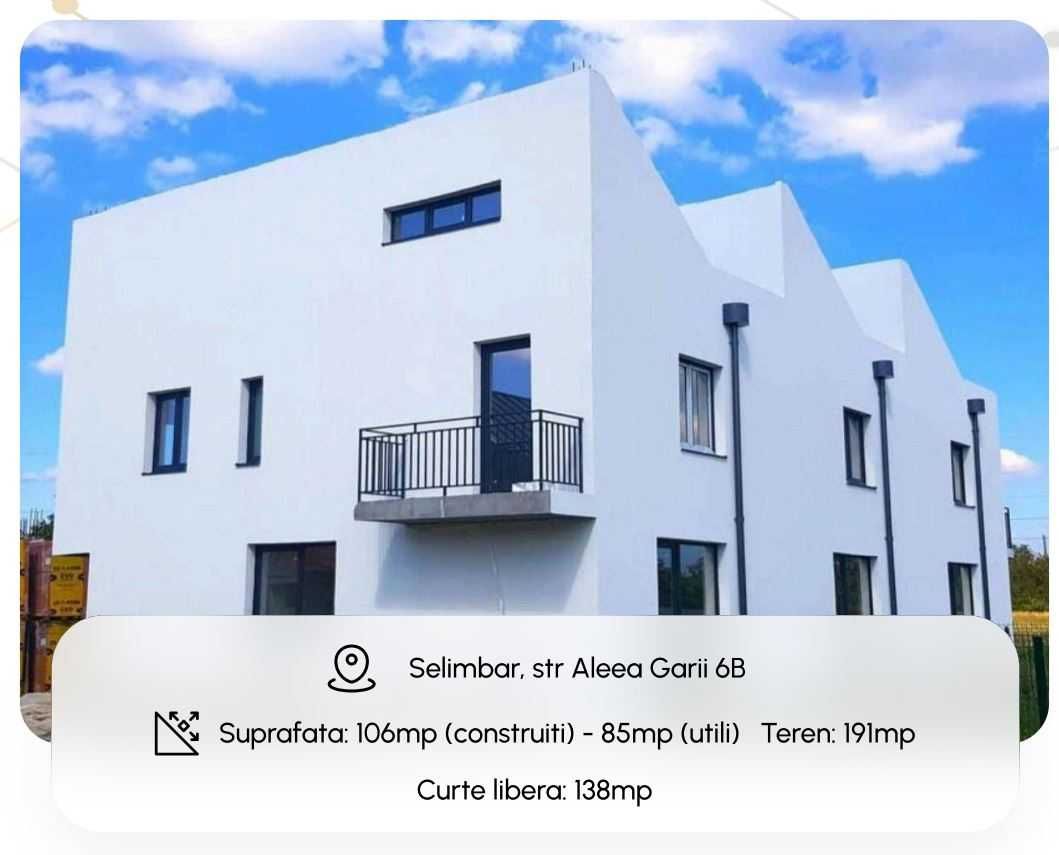 Casa de vanzare 3 camere + pod mansardat | Terasă, Grădină | Selimbar