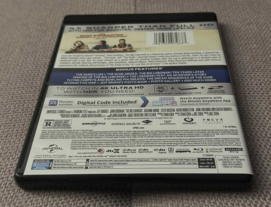 The Big Lebowski - 20th Anniversary Edition 4K Ultra HD + Blu-ray