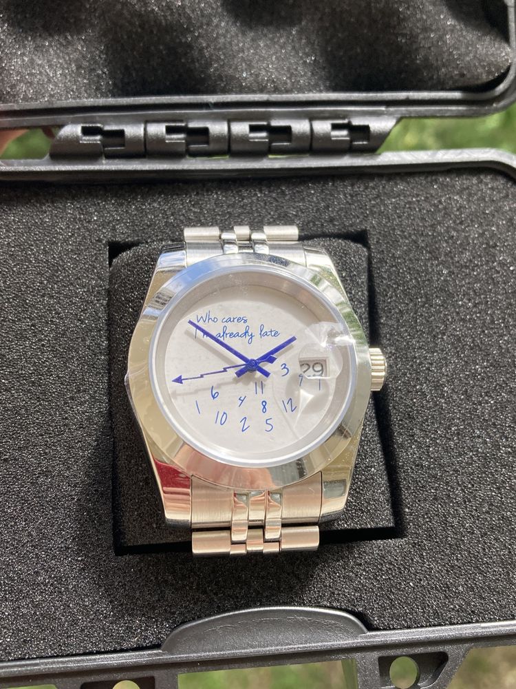 Seiko Mod Who Cares Im Already Late NH35 Jubilee Автомат Самонавиващ