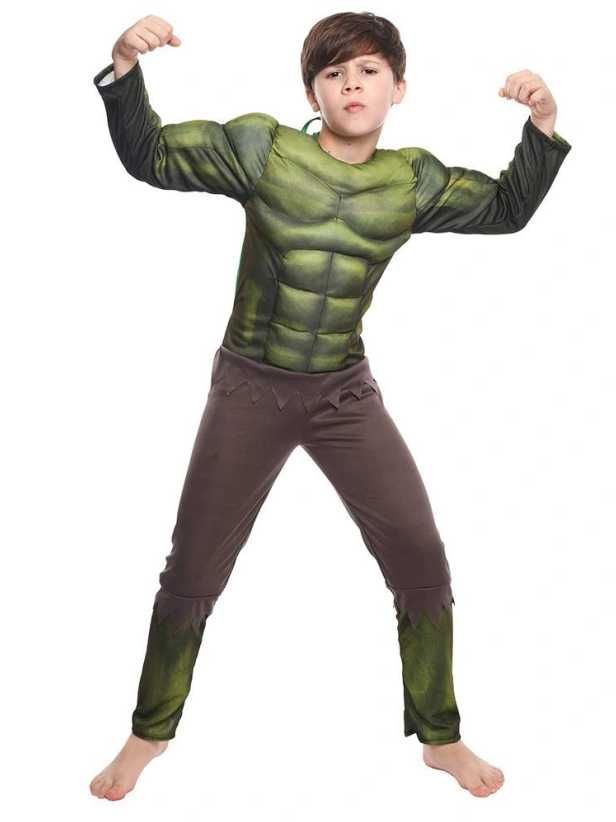 Детски Костюм на Хълк Hulk с мускули и маска + Подарък Светещо йо йо