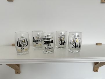 Комплект 5 стъклени чаши