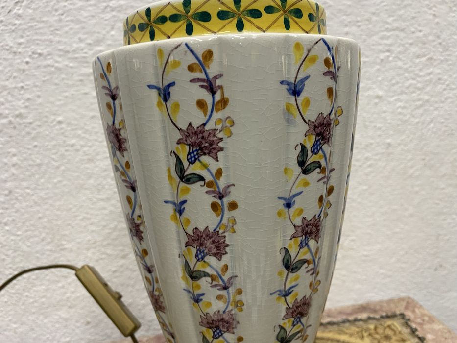 Голяма италианска лампа от порцелан