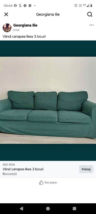 Vand canapea și 1 fotoliu Ikea  EKOTRP
