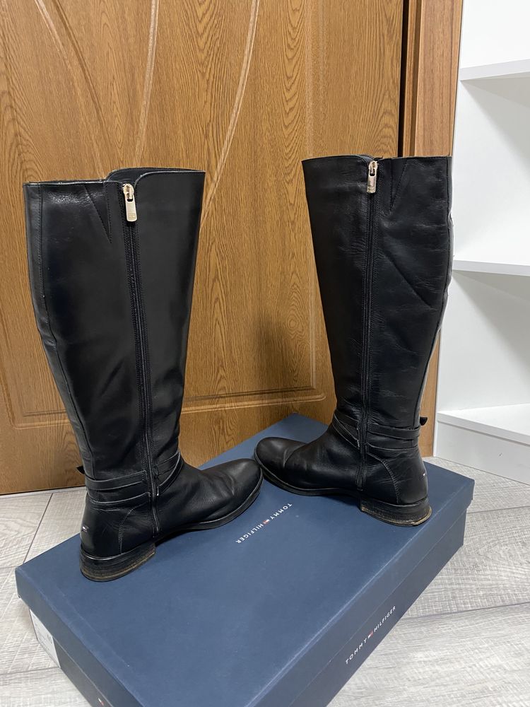 Tommy Hilfiger boots, ботуши естествена кожа, оригинални с кутия, No40