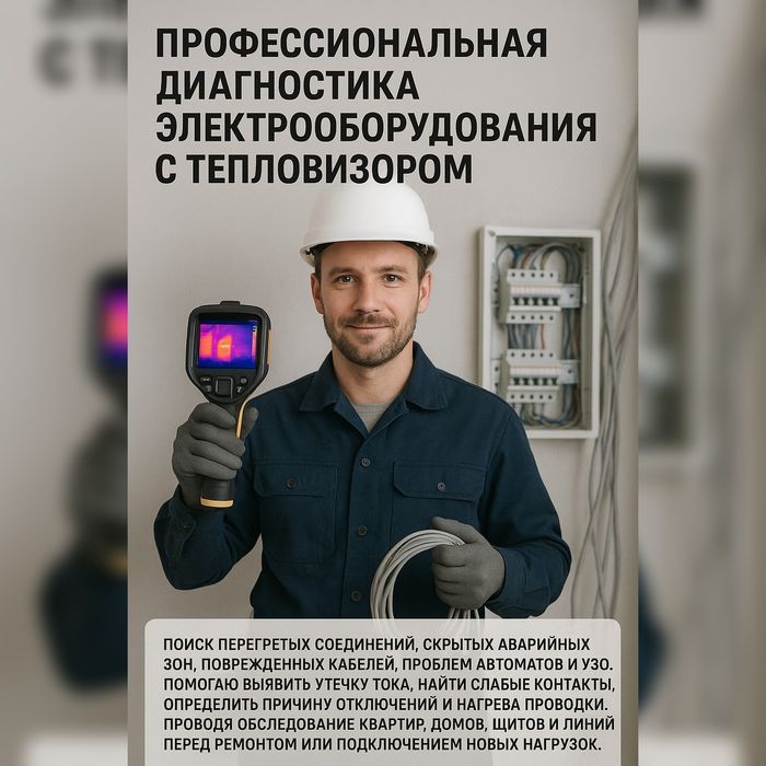 Электрик. Тепловизионное обследование, ремонт и диагностика