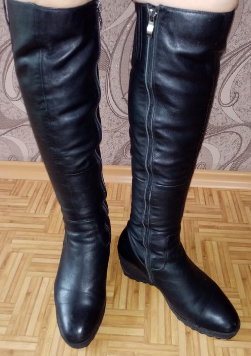 Срочно! Продам сапоги еврозима натуральные кожа и мех, возможен обмен