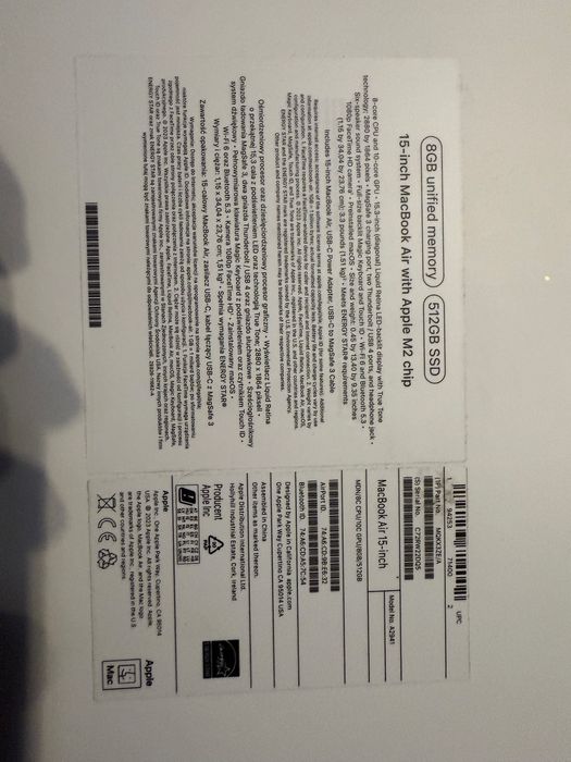 MacBook Air 15” M2 – 8GB RAM, 512GB SSD, Midnight – impecabil