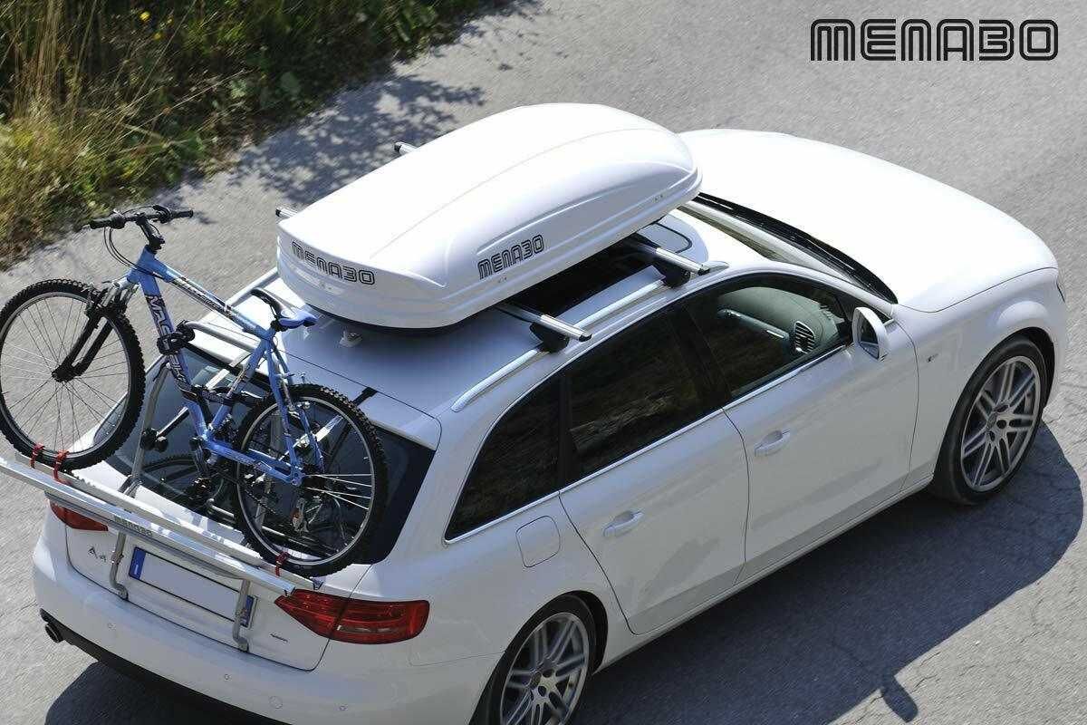 Багажник тип Автобокс MENABO Mania 400L Бял 165/79/36CM кутия за багаж