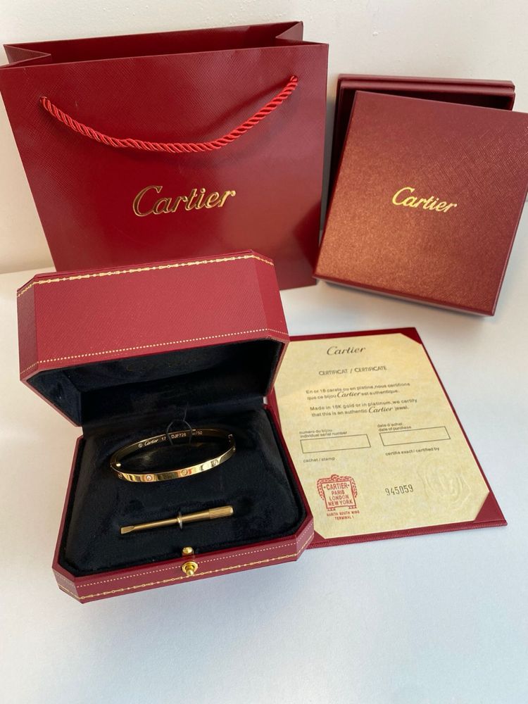 Brățară Cartier Love Slim - unisex -  17 Gold 750 Diamond Full Box