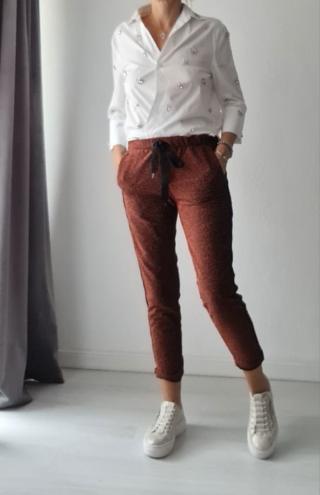 Pantaloni Bsb model trendy casual material subțire și  confortabil.