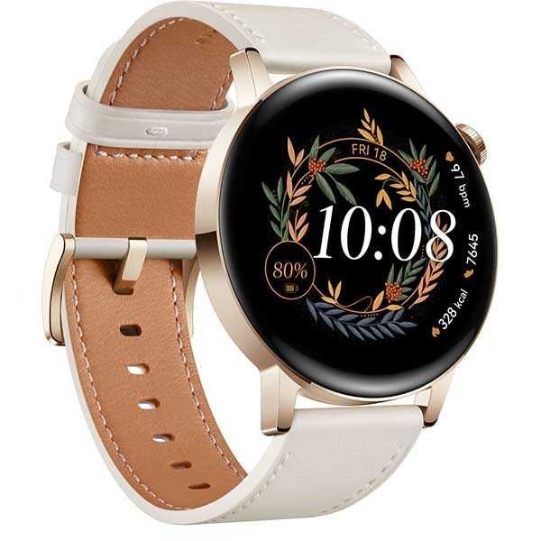 Smartwatch Huawei Watch GT 3 42mm Light Gold White Leather Nou Sigilat
