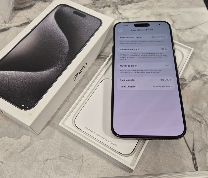 iPhone 15 Pro Max 256GB. IMPECABIL !! 89% Bateria la