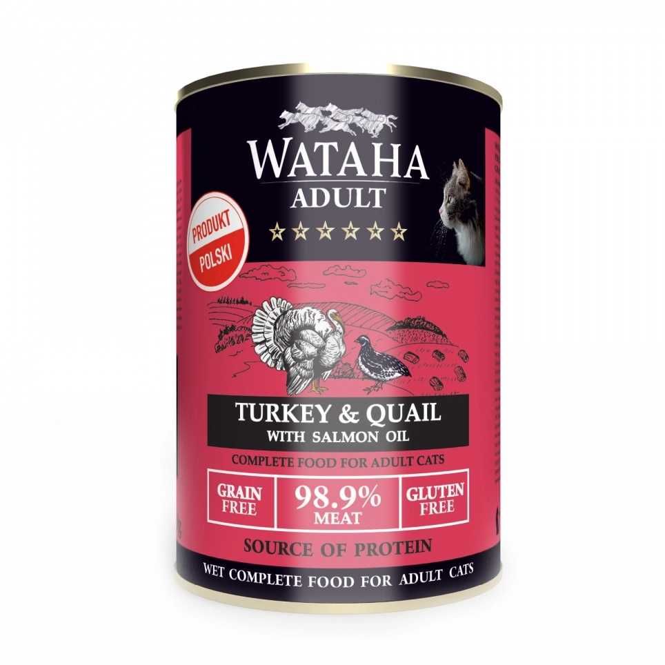 Conserva Wataha HUNT Pisica Adult, 98.9% Carne, Prepelita&Curcan, 400g