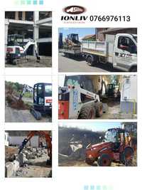 Inchirieri utilaje buldoexcavator excavator bobcat buldo demolari