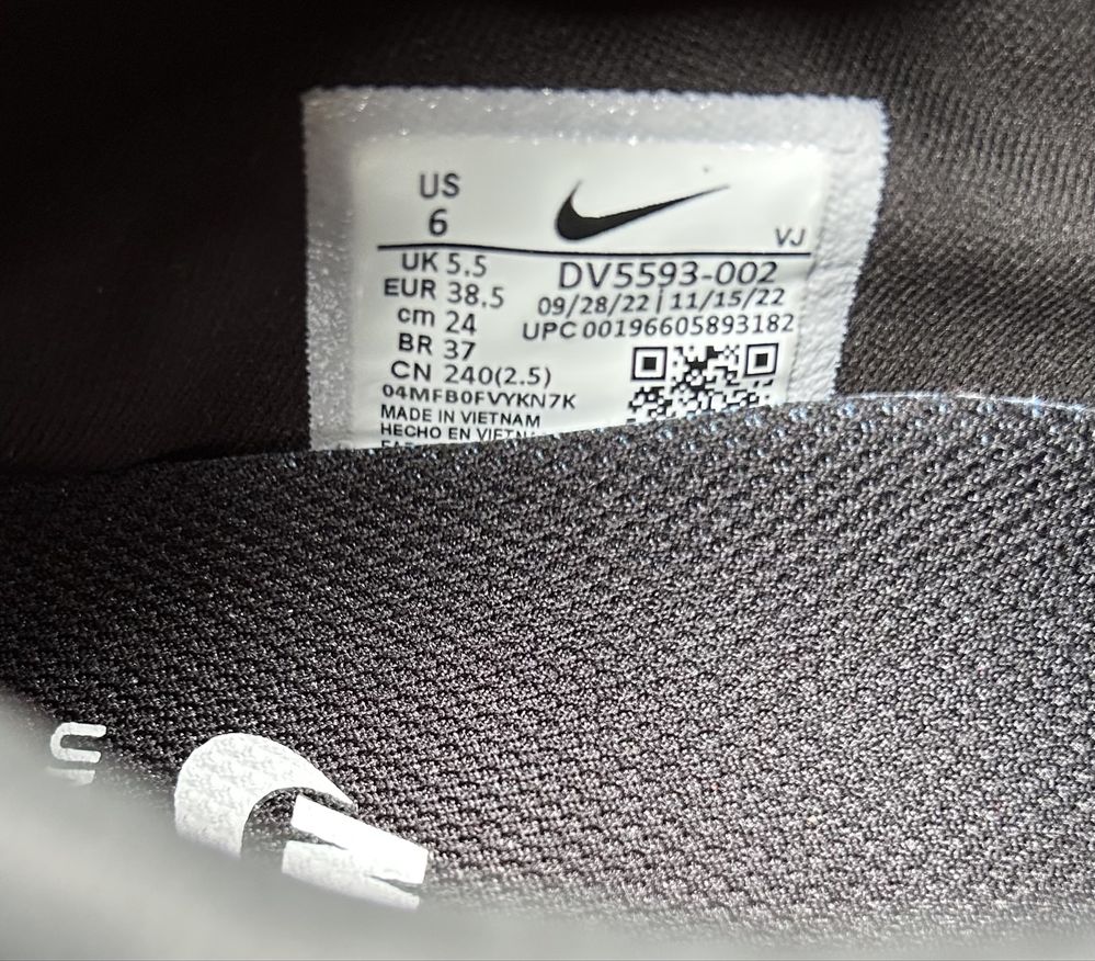 Nike MOC Undercover Flow Black UK5.5/EUR38.5номер/24см.ст