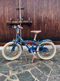 Алуминиев велосипед BTWIN 900 city за деца на 4-6 години, син