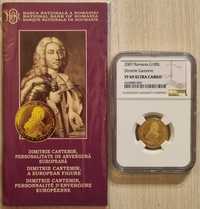 Moneda BNR 100 lei aur Dimitrie Cantemir gradata NGC PF 69 UC
