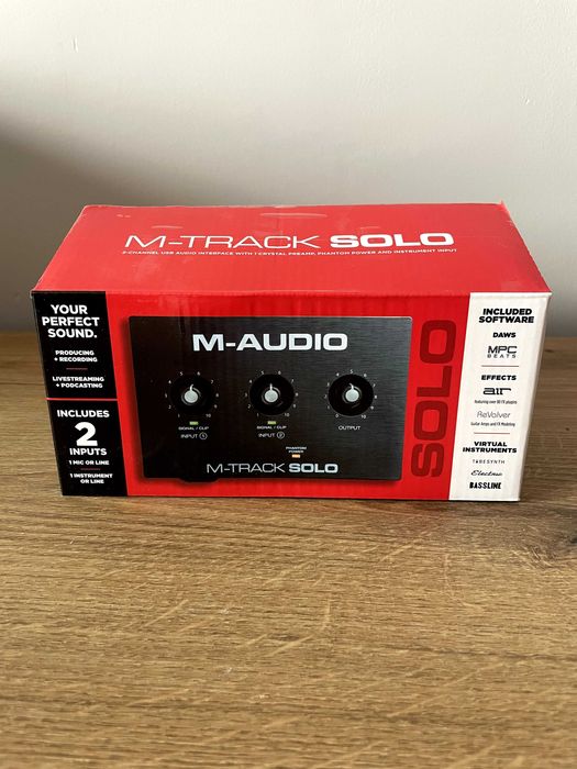 Audio-Technica AT2040 + M-Audio M-Track Solo + стойка