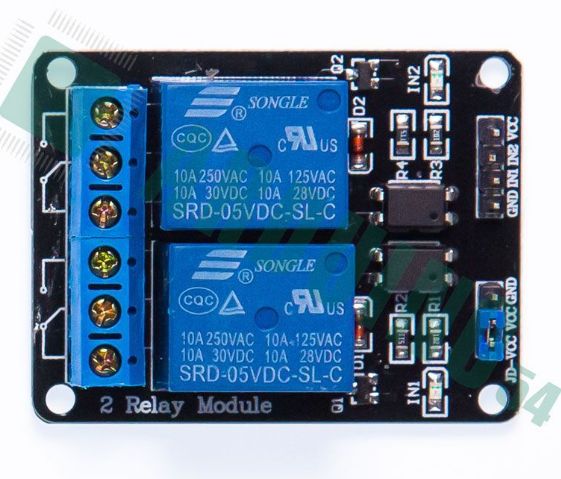 Релейный модуль HL-52S Модуль реле 2 канала 5V