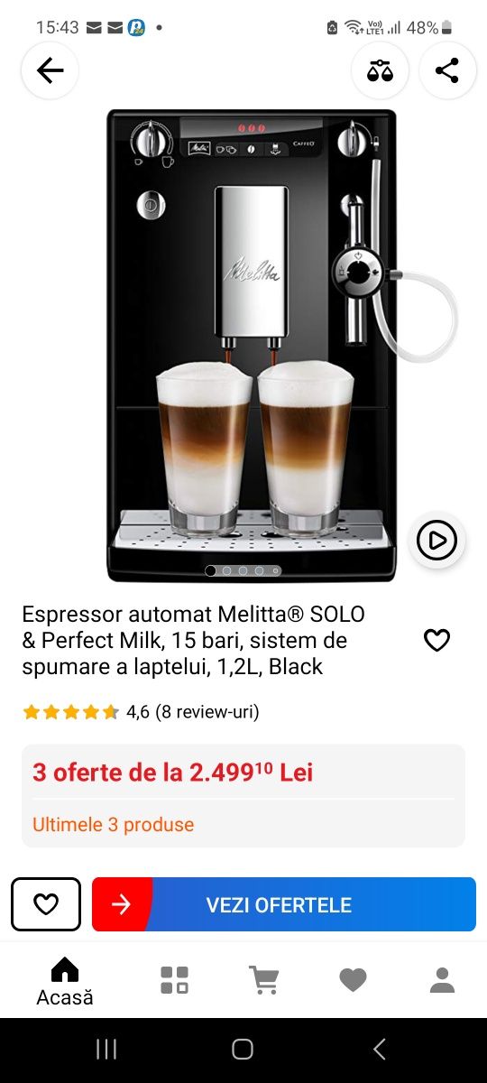 Expresor cafea automat Melitta Solo "Perfect Milk"