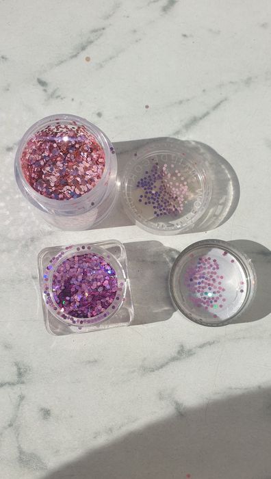Set 2 paiete decorative – somon & mov-lila holografic