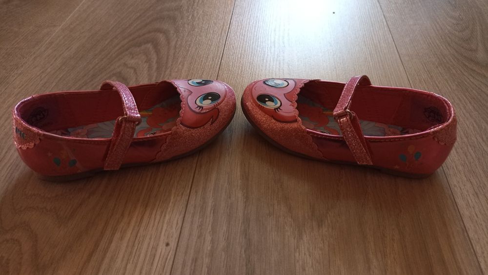 Pantofiori roz cu ponei măr. 8 UK/ 25- 26