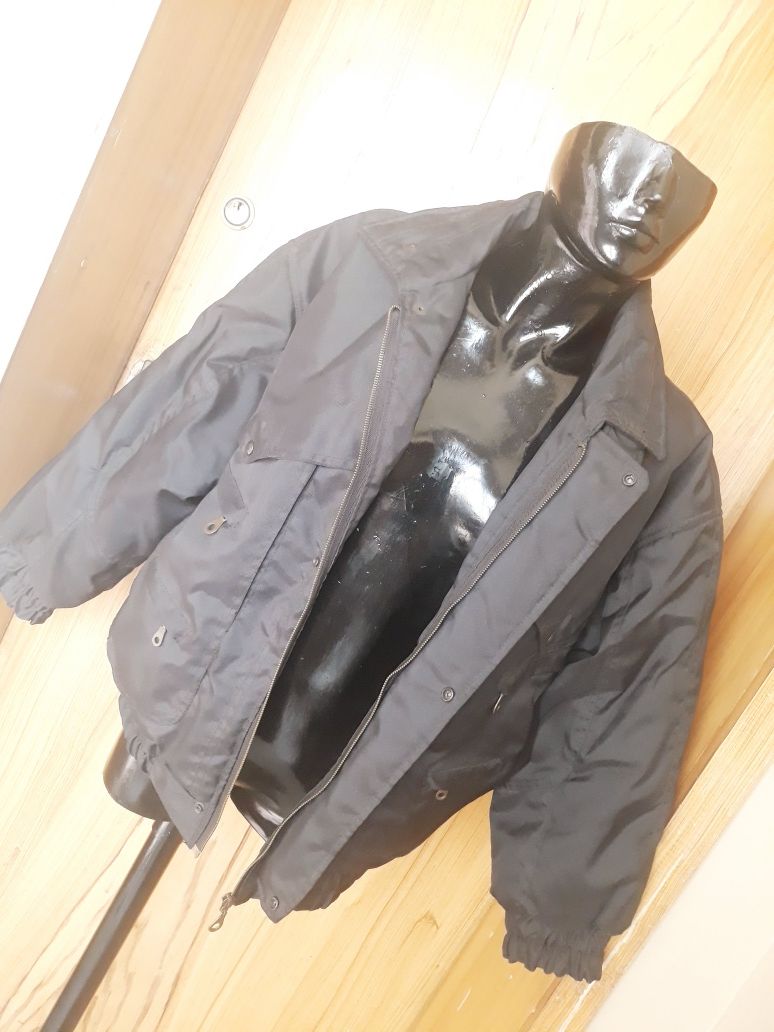 Мъжко черно зимно яке за едър нисък мъж около 160-165 см