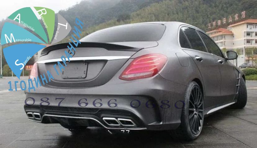 Лип спойлер багажник Mercedes W205 C class lip spoiler amg амг в205 Ц