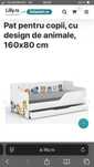 Pat copii 160x80 cu animalute