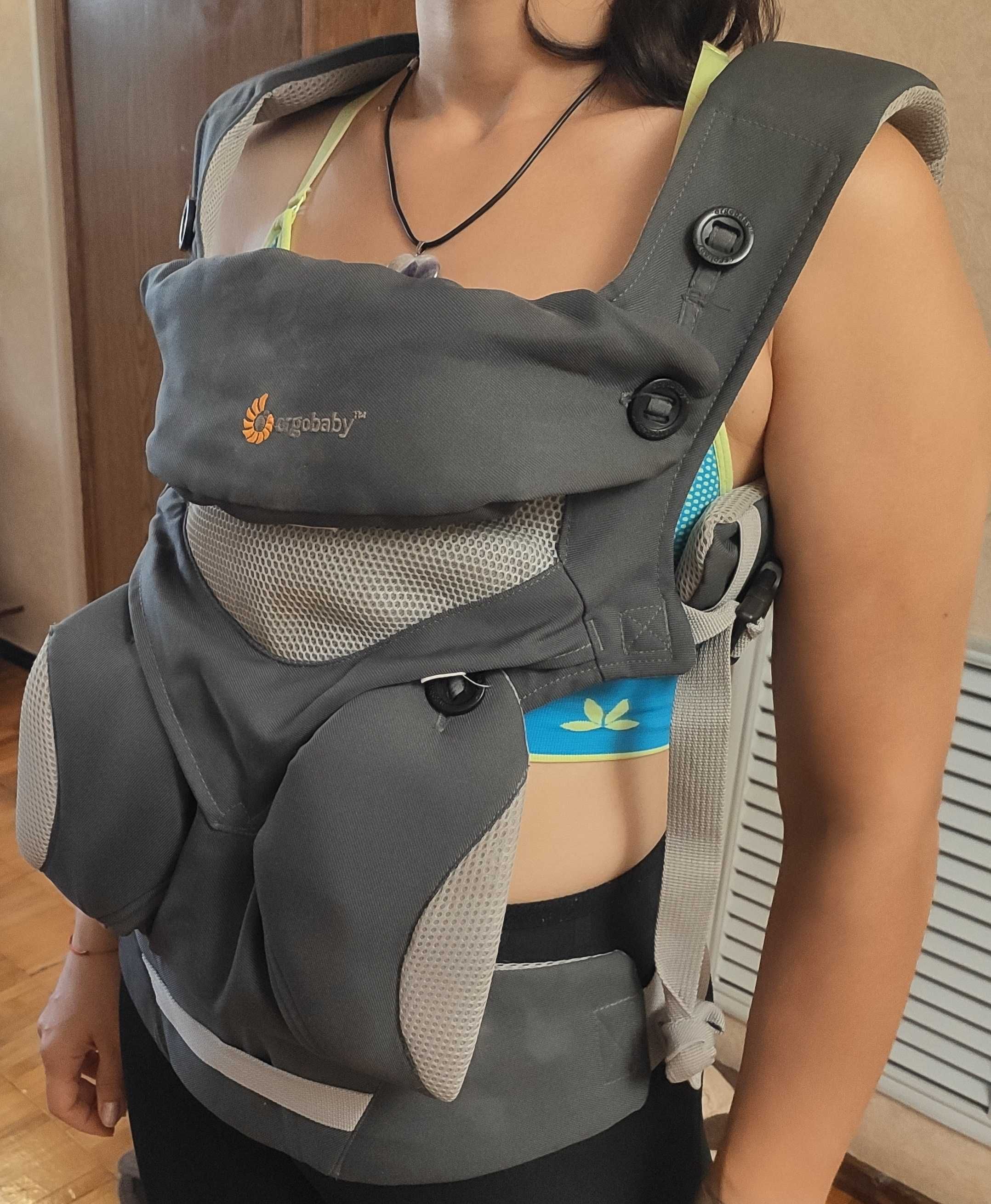 Рюкзак-кенгуру Ergobaby 360 CoolAir Mesh-Carbon Grey (отл. состояние)