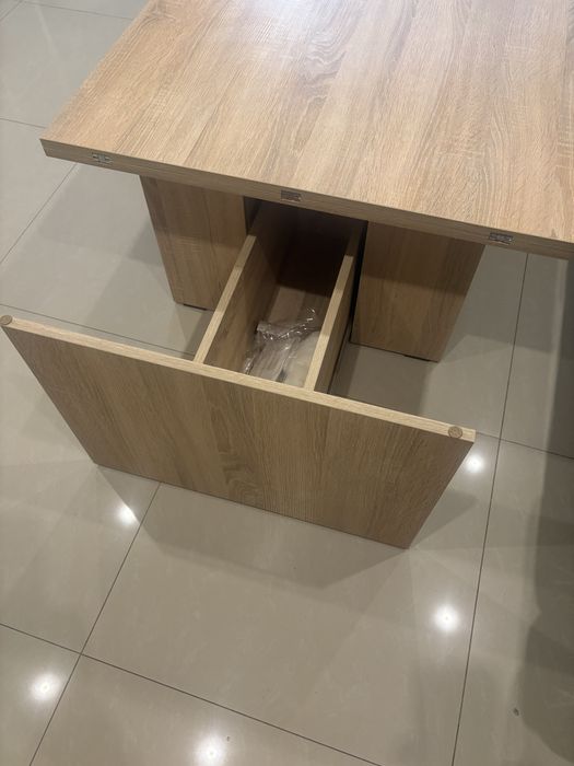 Masuta cafea extensibila Trio, dreptunghiulara, stejar bardolino