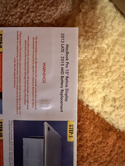 Kit Schimb Baterie MacBook Pro 15” Retina