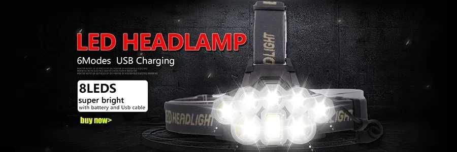 Lampa frontala LED reincarcabila, senzor miscare, 800 lumeni