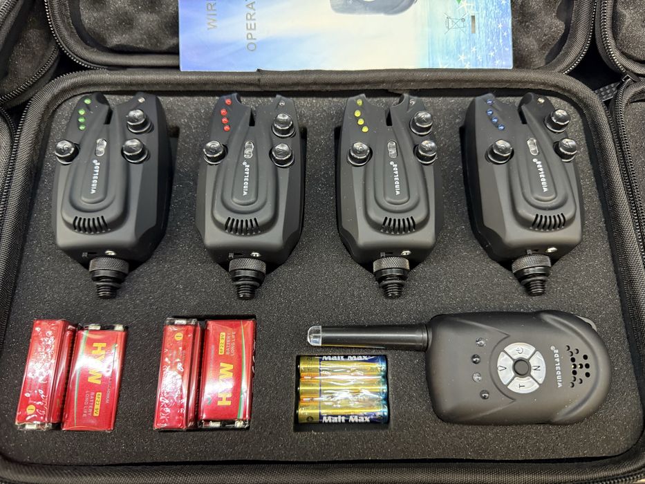 Set de 4 avertizori pentru pescuit, 4+1 WindBlade 2025 NEW