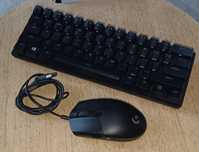 Tastatura razer huntsman mini și mouse Logitech g203 lightsync