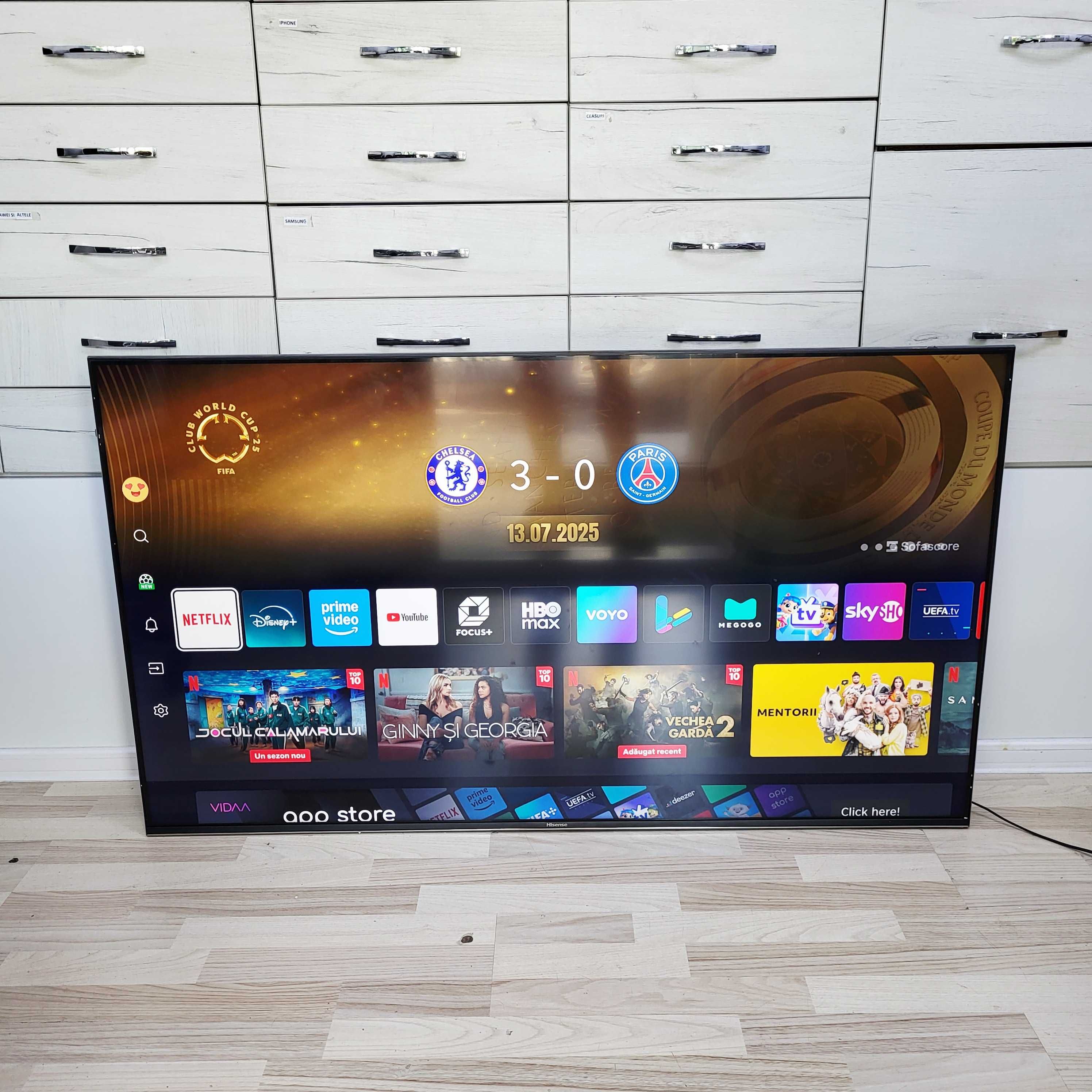 Televizor QLED Smart HISENSE 55A7NQ, Ultra HD 4K, HDR, 139cm