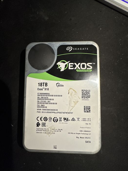 Hard drive  ТВЪРД ДИСК  Seagate Exos 18TB EXOS X18