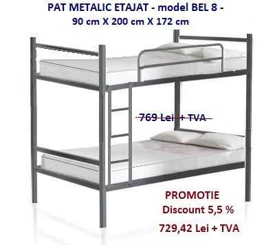 Paturi metalice etajate/suprapuse model BEL8 - Livrare din Stoc