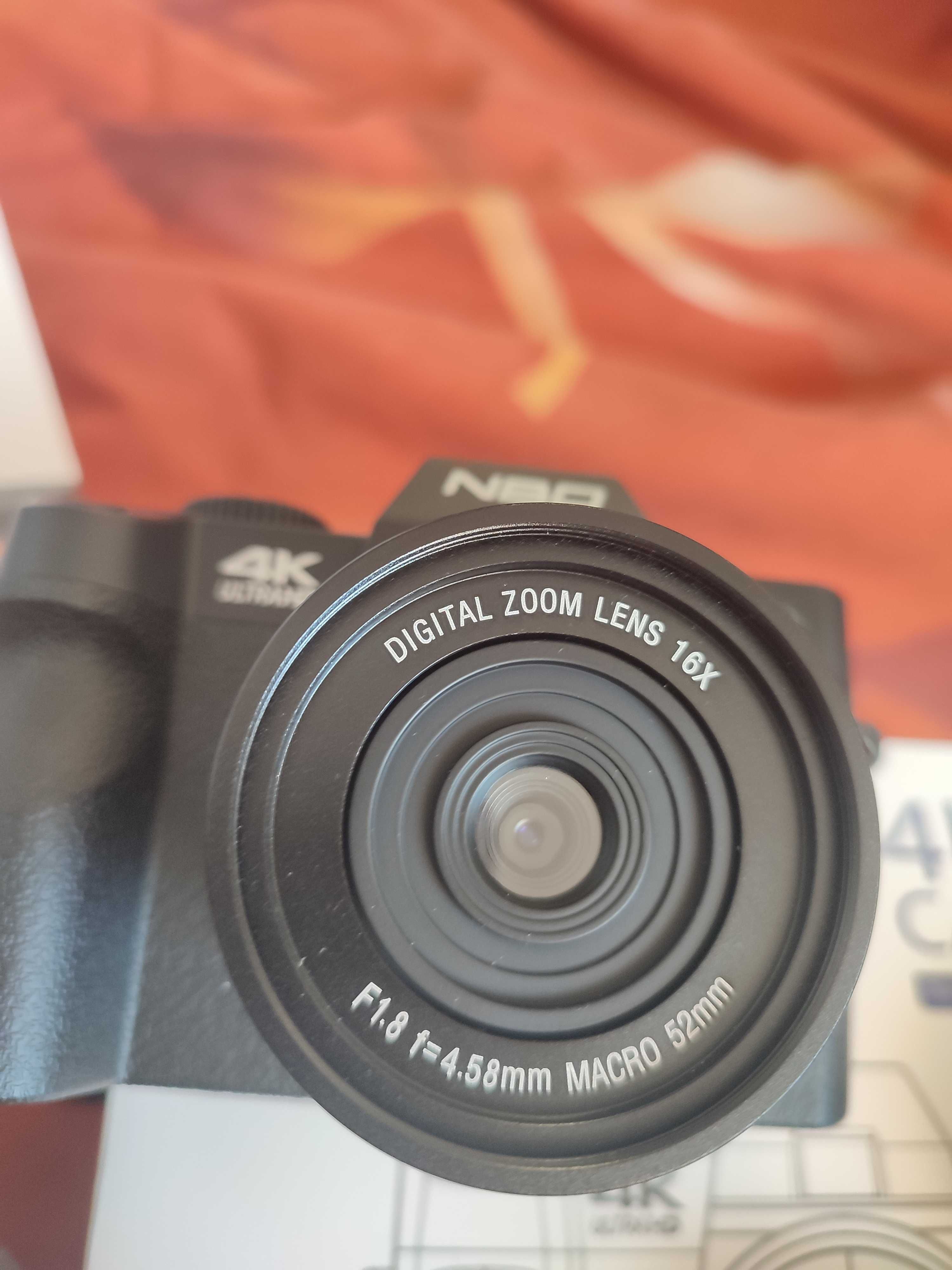 Цифров фотоапарат NBD®, 48MP, 4K, 3,0 инча IPS, черен