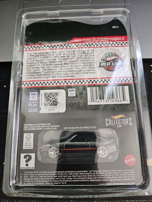 Hot Wheels RLC 1993 Mustang Cobra R (Club car)